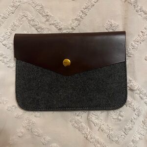 Brown and Gray Envelope Pouch